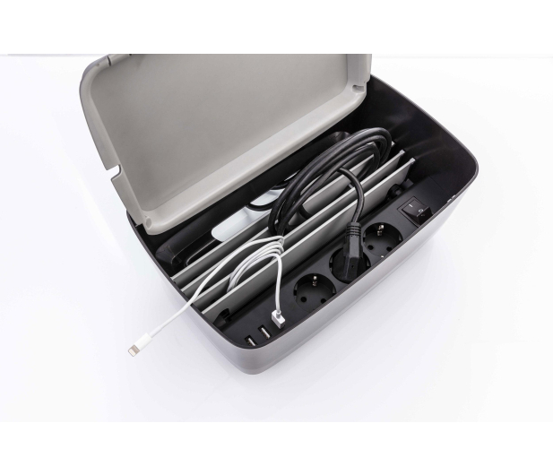 KMP Organizer na kable z ładowarką 3xUSB i listwą zasilającą KMP - 1442808 - zdjęcie